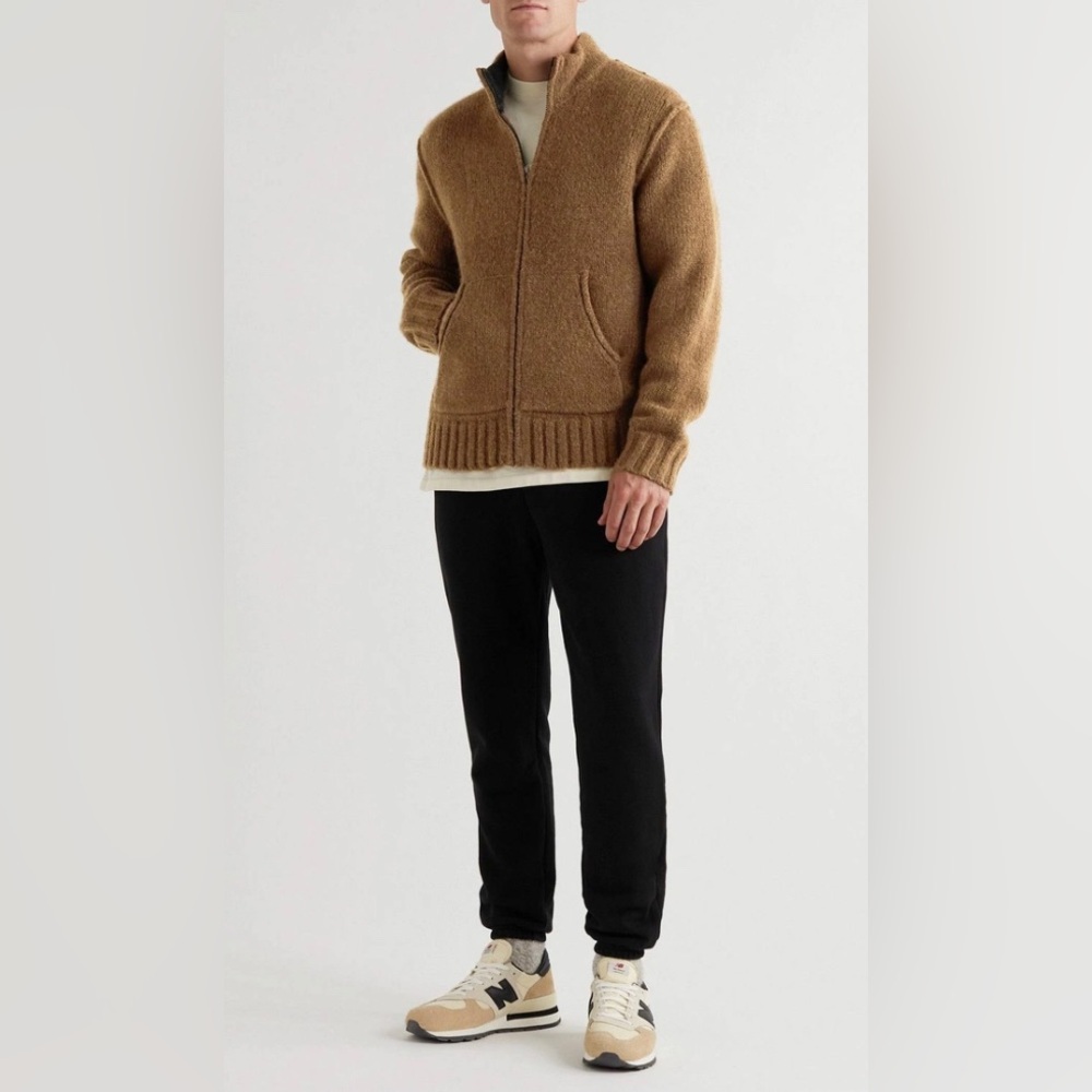 James Perse - Wool Knitted Zip-Up Cardigan - Brown - Size 1 (read description)